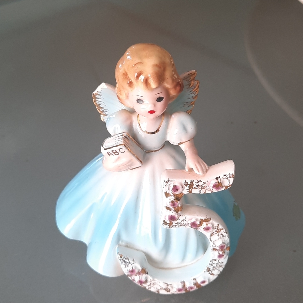 Antique Josef Originals birthday angel